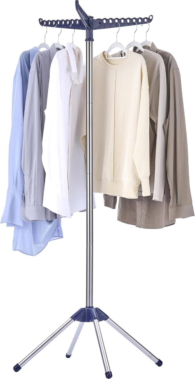Clothes Drying Rack Foldable, 59 inch Tripod Laundry Drying Rack Indoor by Unknown
