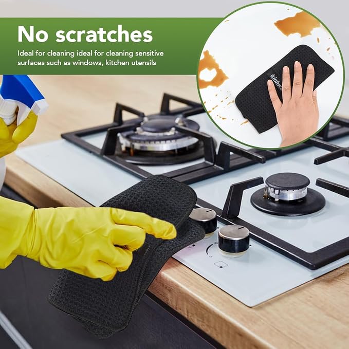 KinHwa Waffle Kitchen Towels for Washing Dishes Microfiber Dish Towels for - Image 5