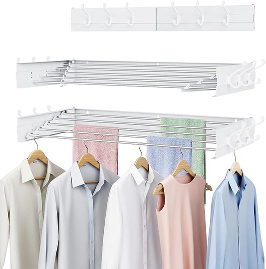 Laundry Drying Rack, Collapsible Wall Mounted Clothes Drying Rack by Unknown