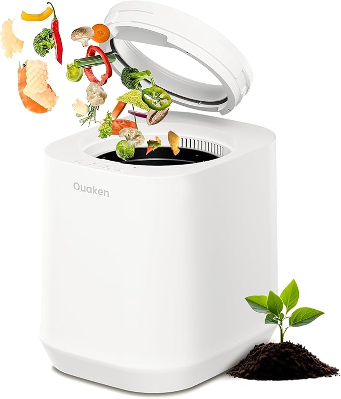Electric Composter for Kitchen, 4L Smart Countertop Compost Bin, Odorless | Low by Ouaken