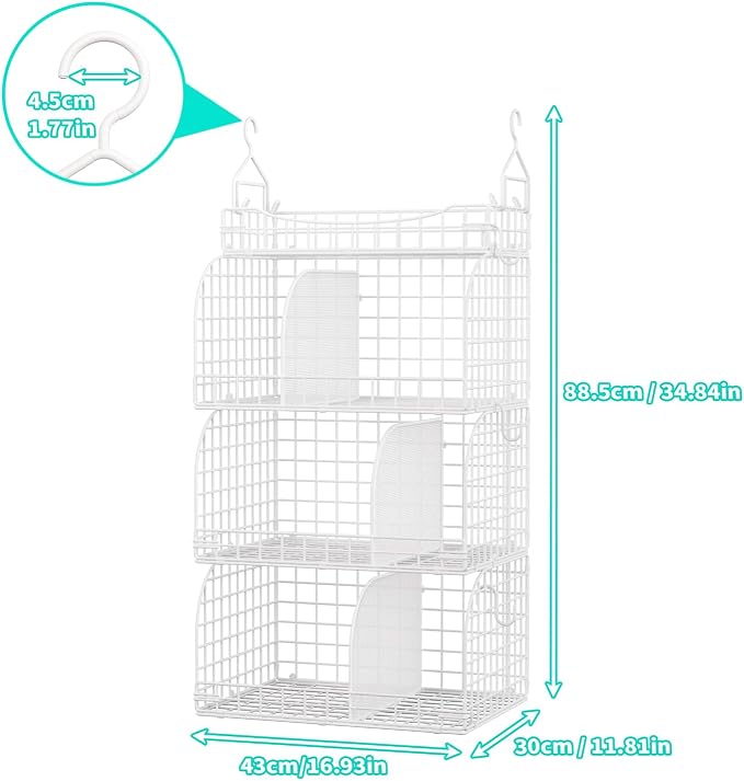 HapiRm Hanging Closet Organizer Storage - Image 3