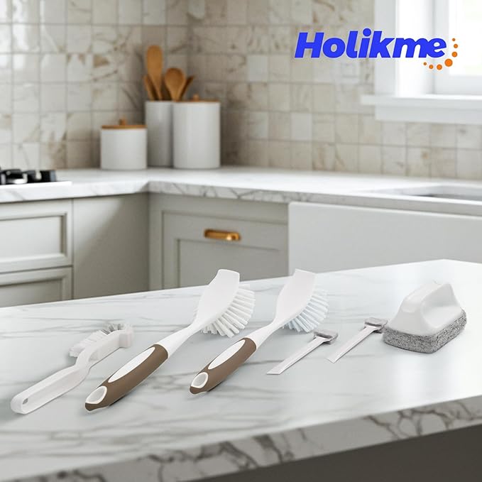 Holikme Cleaning Brush Set, Scouring Pad - Image 7