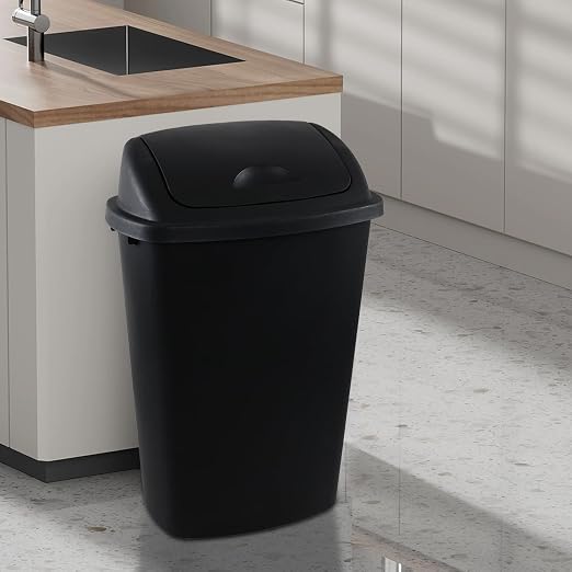 13 Gallon Black Outdoor Garbage Can