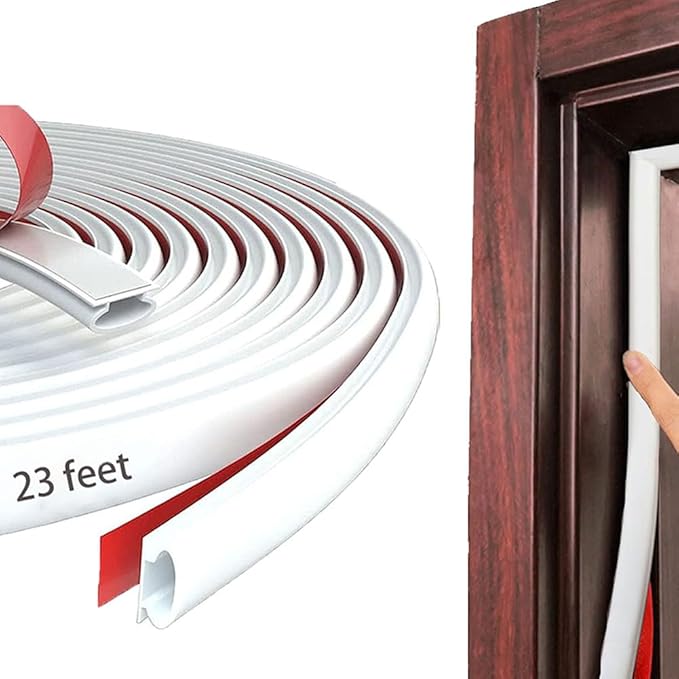 White Rubber Weather Stripping Door Seal Strip, D Shape Door Rubber Weather by PUNDIN