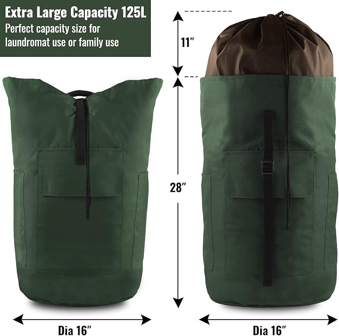Laundry Bag Backpack, 125L Extra Large Travel Laundry Bags - Image 2
