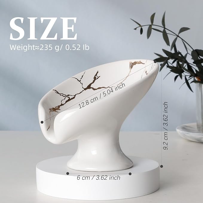 Soap Dish Set, Self Draining Bar Soap Holder - Image 4