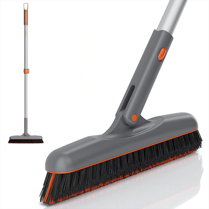 Eazer Grout Brush with Long Handle, 180°Rotation Tile Grout Cleaning Brush by Eazer