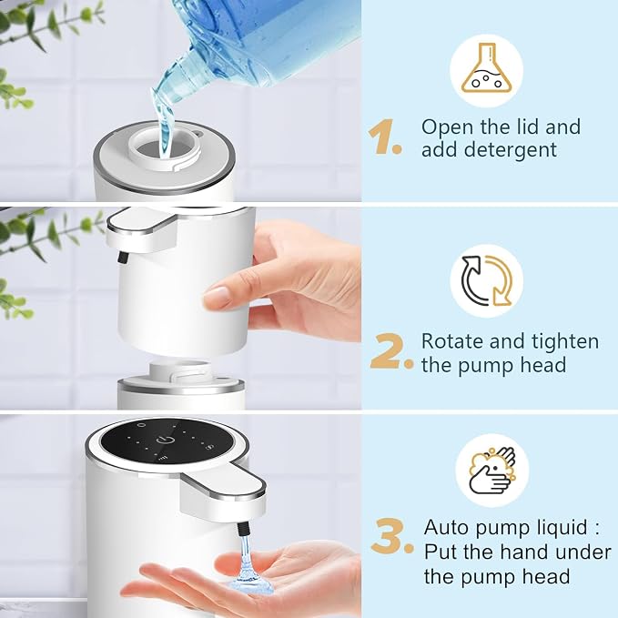 Automatic Liquid Soap Dispenser Bathroom Kitchen Dish Liquid Body Shampoo - Image 5