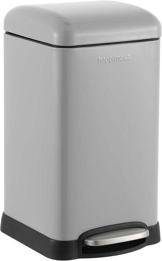 happimess HPM1012E Betty Retro Mini 3.2-Gallon Step-Open Trash Can, Fingerprint by Happimess