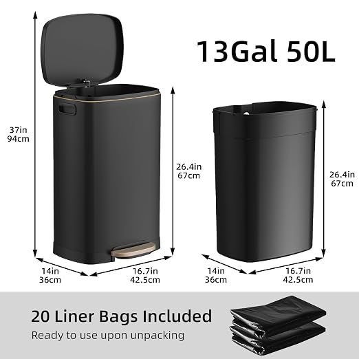 KUK 13 Gallon Kitchen Trash Can - Image 7
