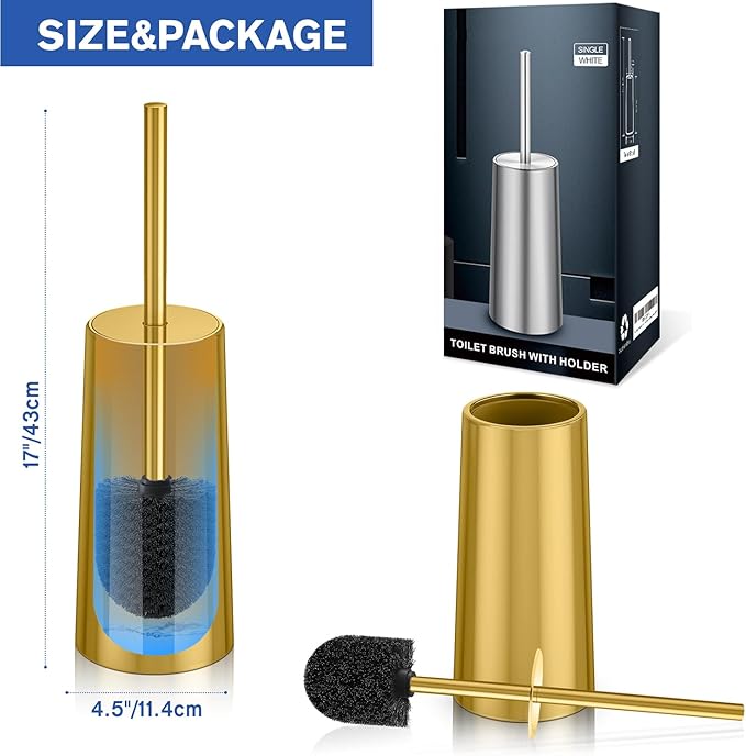 Toilet Brush and Holder, Toilet Brush Stainless Steel, Toilet Bowl Brush - Image 7