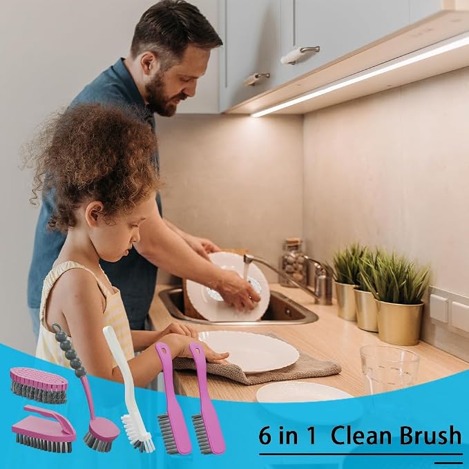 6 PCS Cleaning Brush, Scrub Brush Set - Image 5