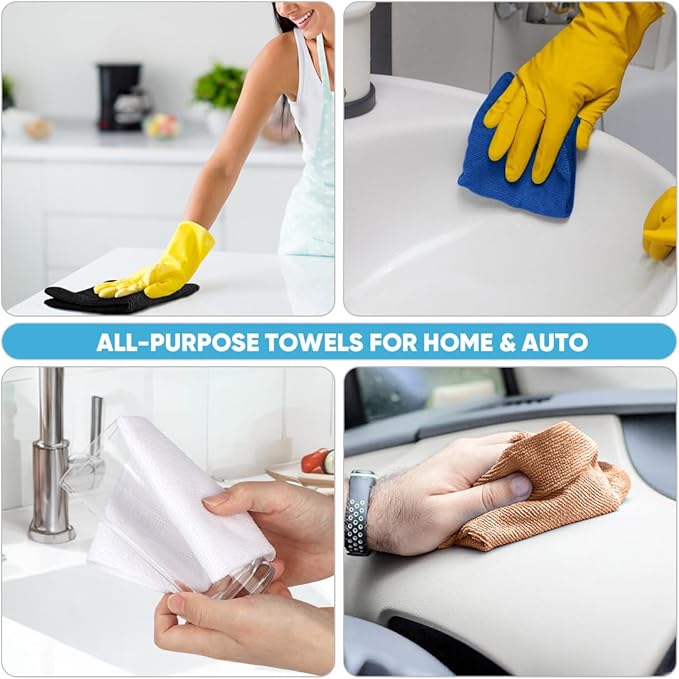 AIDEA Microfiber Cleaning Cloth 330 Sheets 6 Roll, Microfiber Towels - Image 5