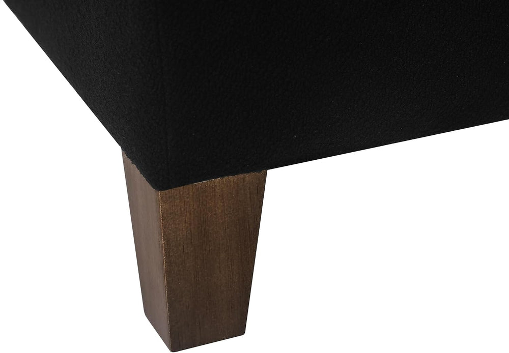 Adeco 17.5" Square Fabric Ottoman with Storage - Upholstered Cotton Line...