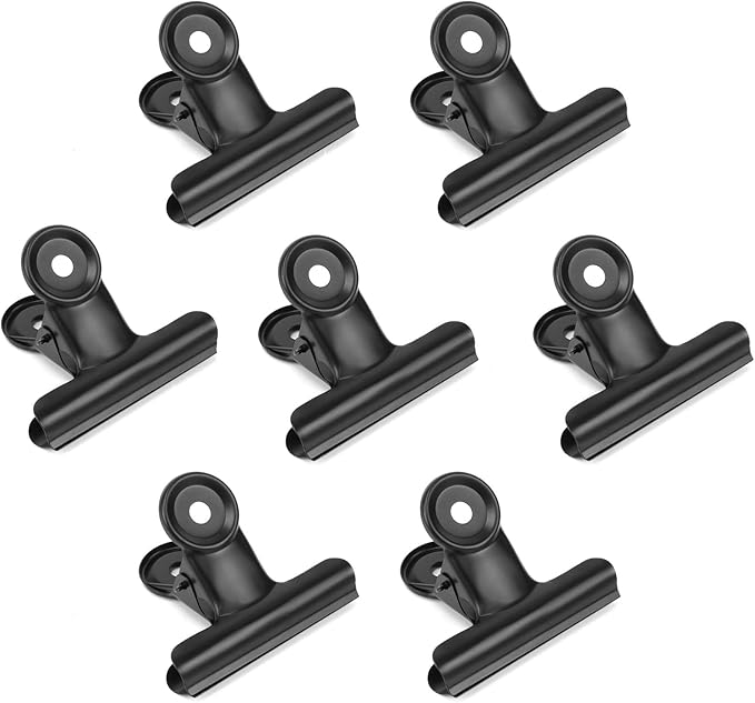 20 Pack Bulldog Clips 2 Inches Large Hinge Paper Clips Metal Hinge Clips by Orcielo