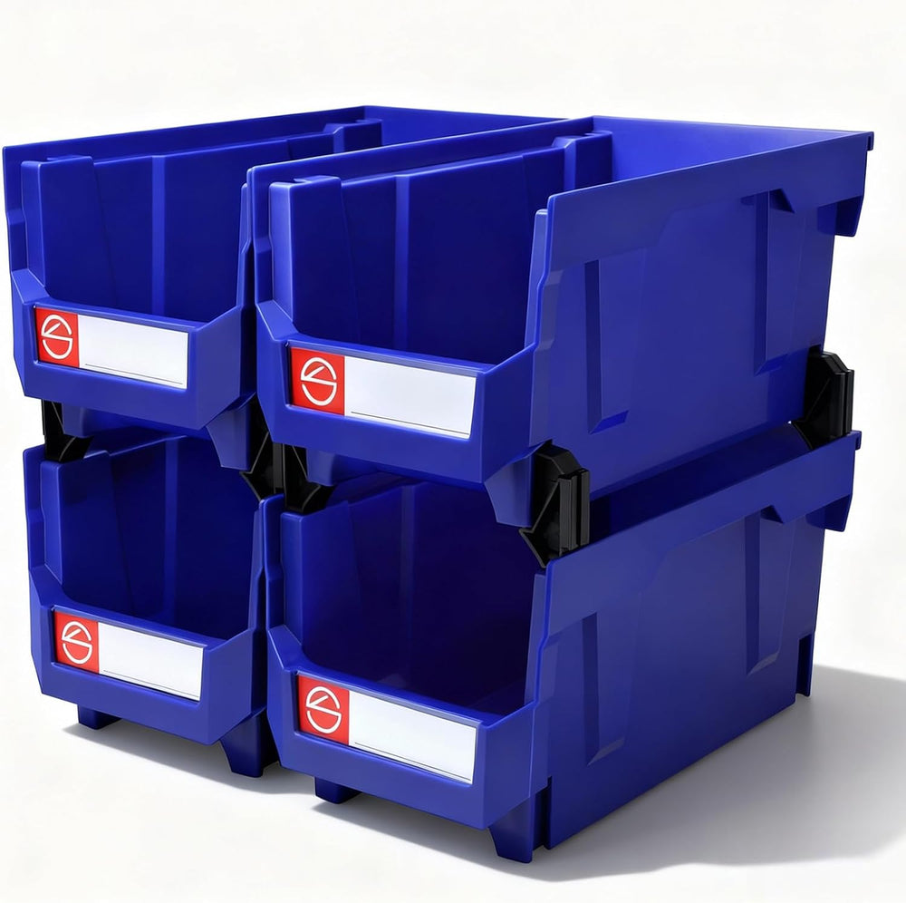 4Pack Storage Organizer Boxes,Desk Drawer Organizer, Stackable Storage Bins f...