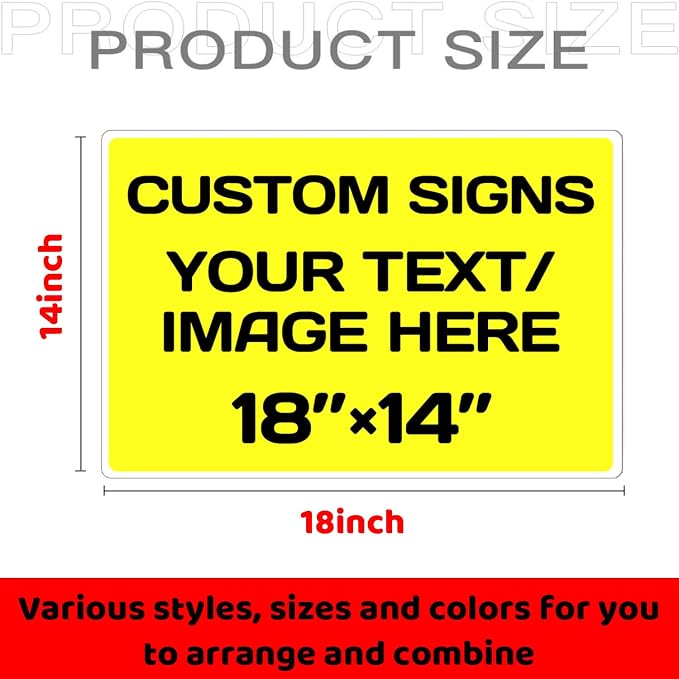 Repaly Personalized signs, Aluminum Weatherproof Metal Sign Multiple Sizes - Image 2