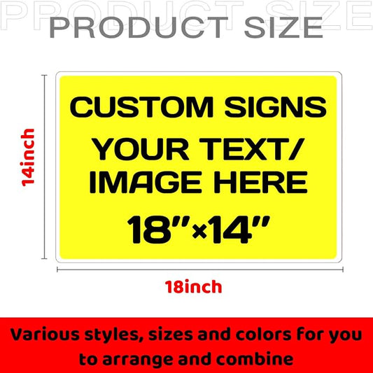Repaly Personalized signs, Aluminum Weatherproof Metal Sign Multiple Sizes - Image 2