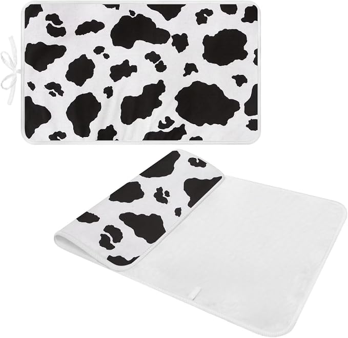 Cow Print Ironing Mat Portable Ironing Pad, Table Top, Countertop, Heat - Image 2