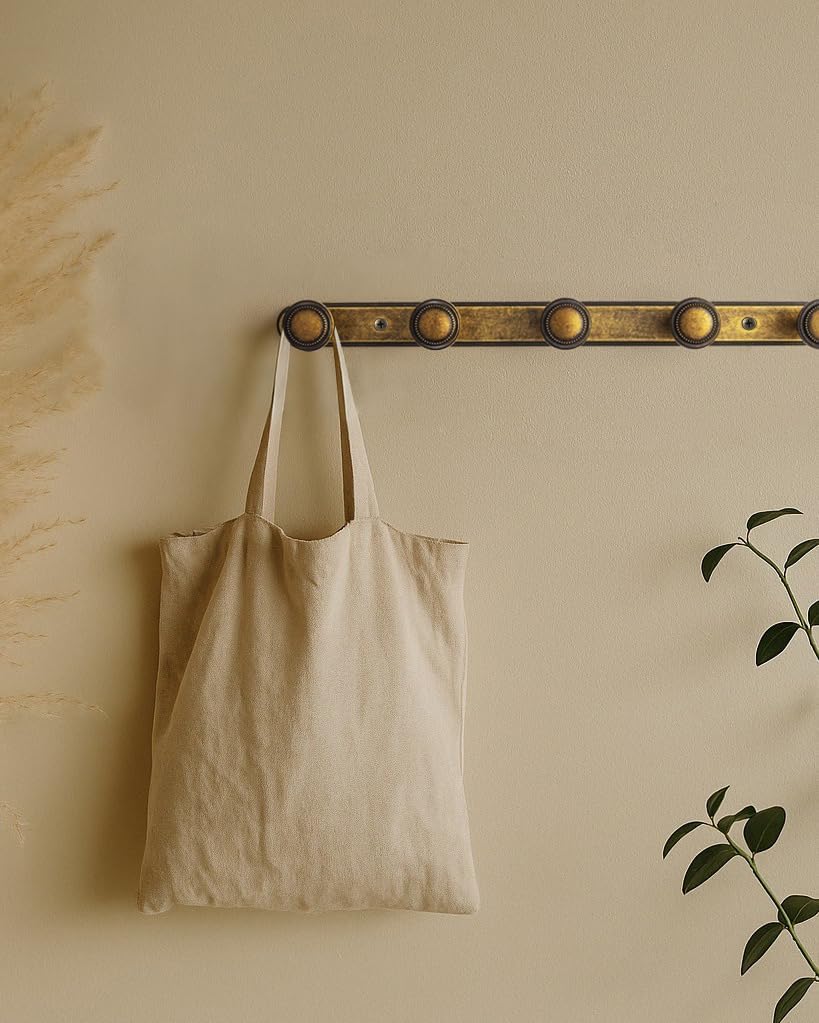 Goo-Ki 1 Pack Antique Brass Coat Rack Wall Mount Heavy Duty, Vintage Brass To...