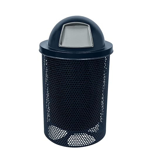 COATEDOUTDOORFURNITURE RDT-P-DBL Heavy Duty Round Trash Receptacle by CoatedOutdoorFurniture