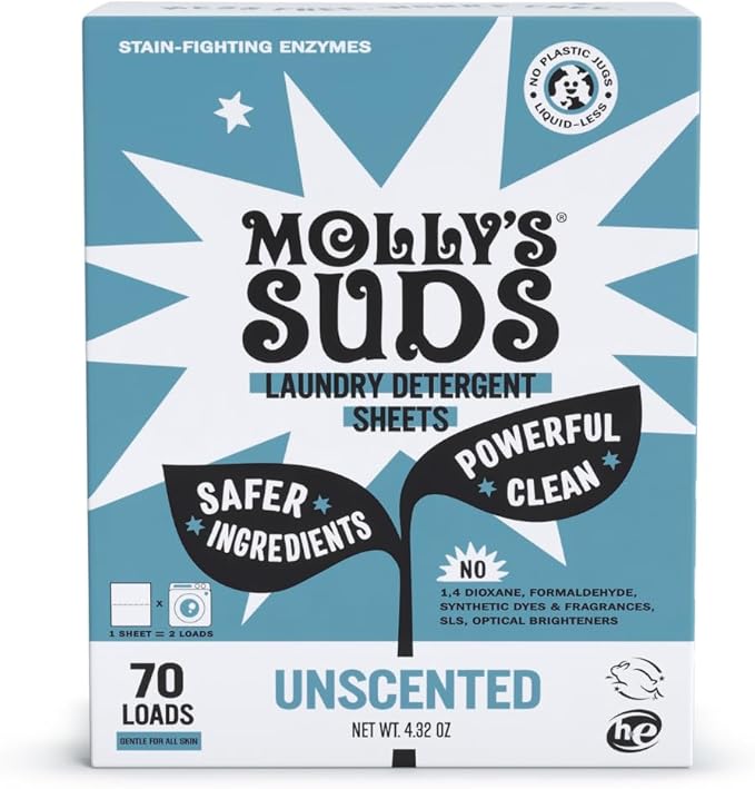 Molly’s Suds Laundry Detergent Sheets | Gentle on Sensitive Skin, Powerful by MollysSuds