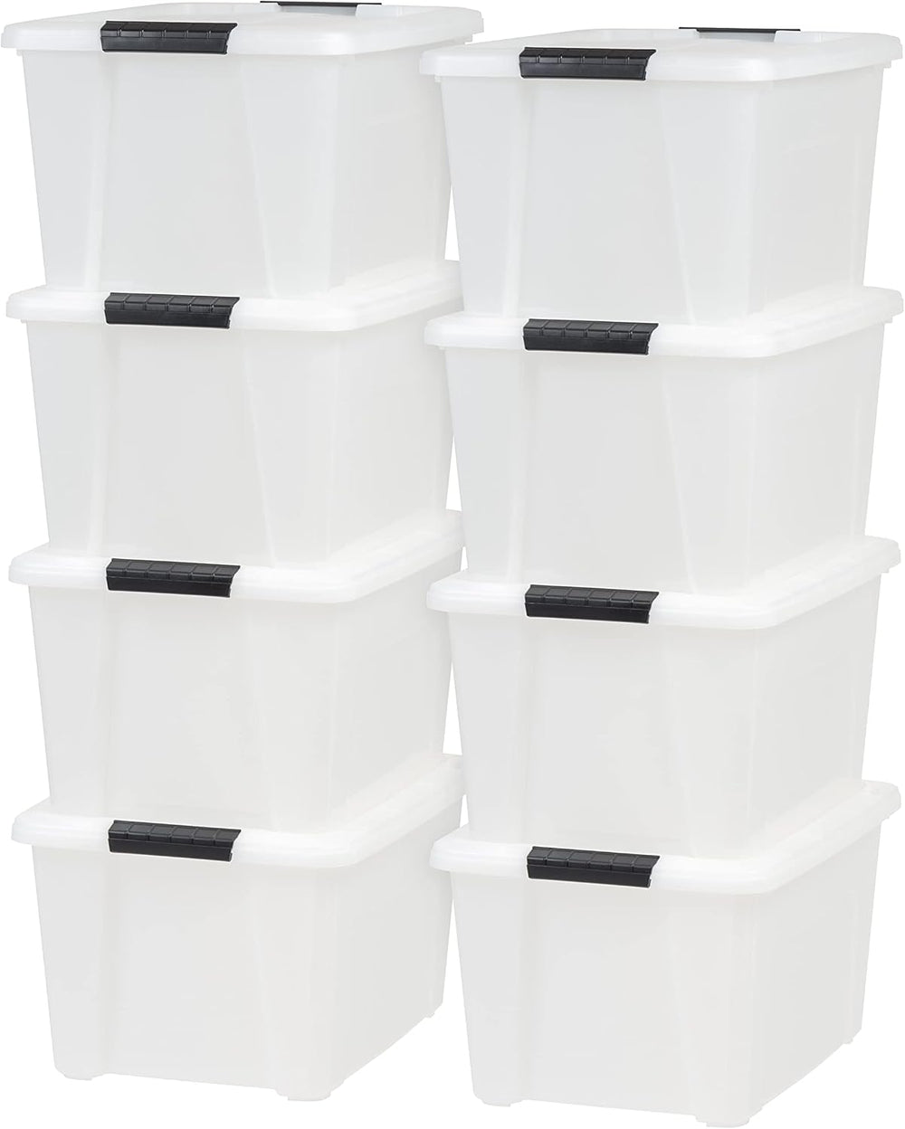 IRIS USA 33 Qt Stackable Plastic Storage Bins