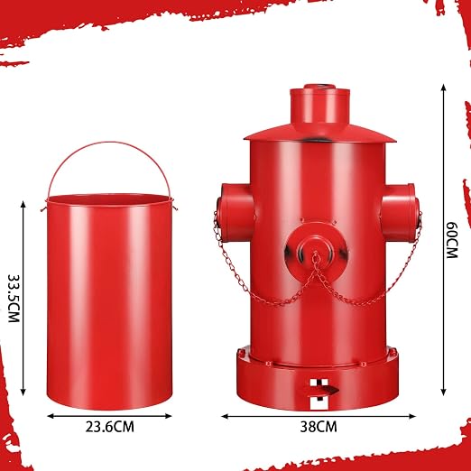 Hoolerry Fire Hydrant Trash Can Retro Creative Garbage Can - Image 2