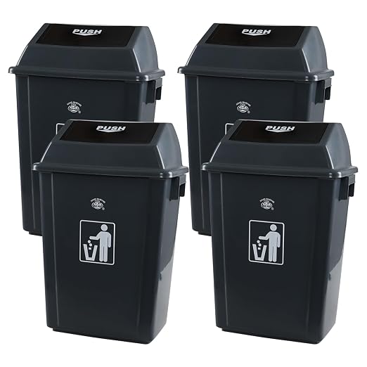 4 Packs 18 Gallon Large Commercial Trash Can, Kitchen Waste Bin - Image 7