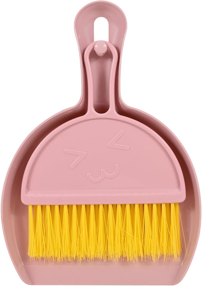 Small Broom and Dustpan Set, mini Compact Portable, by Shaloxar