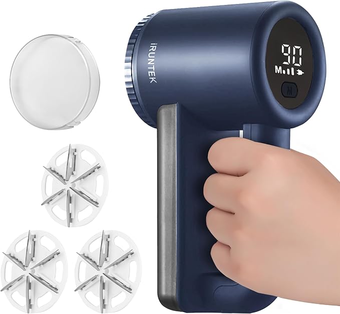 iRUNTEK Rechargeable Fabric Shaver & Lint Remover｜3-Speed Lint Shaver by iRUNTEK