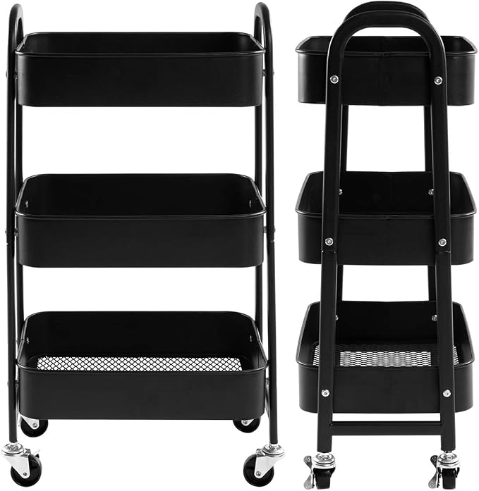 AGTEK Makeup Cart, Movable Rolling Organizer Cart - Image 9