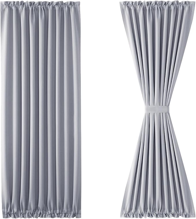 DWCN French Door Curtains – Rod Pocket Thermal Blackout Curtain - Image 7