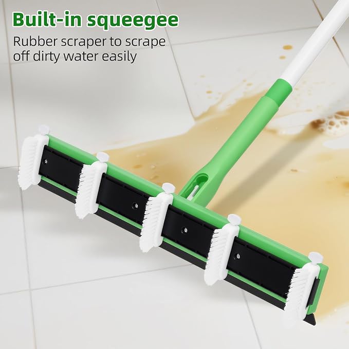 Grout Cleaner Brush with 66'' Long Handle Stiff Bristle Multi-Line Cleaner - Image 6