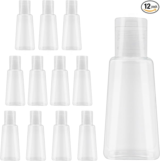 INNOLIFE 12 Pack 1oz Flip Cap Squeeze Bottles, 30ml Refillable Empty Bottles by High-qualityMMABoxingtrainingequipment