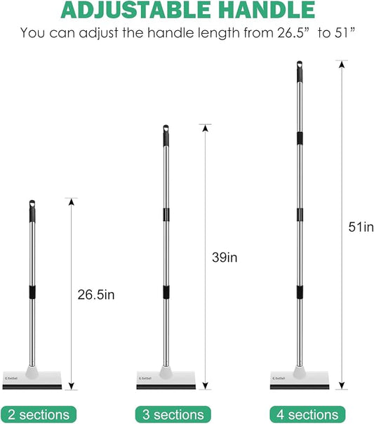 SetSail Floor Scrub Brush with 51-Inch Long Adjustable Handle 2 in 1 Scrape - Image 2