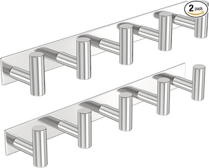 PMMASTO Coat Rack Wall Mounted, 5 "T Shaped Wall Hooks by PMMASTO