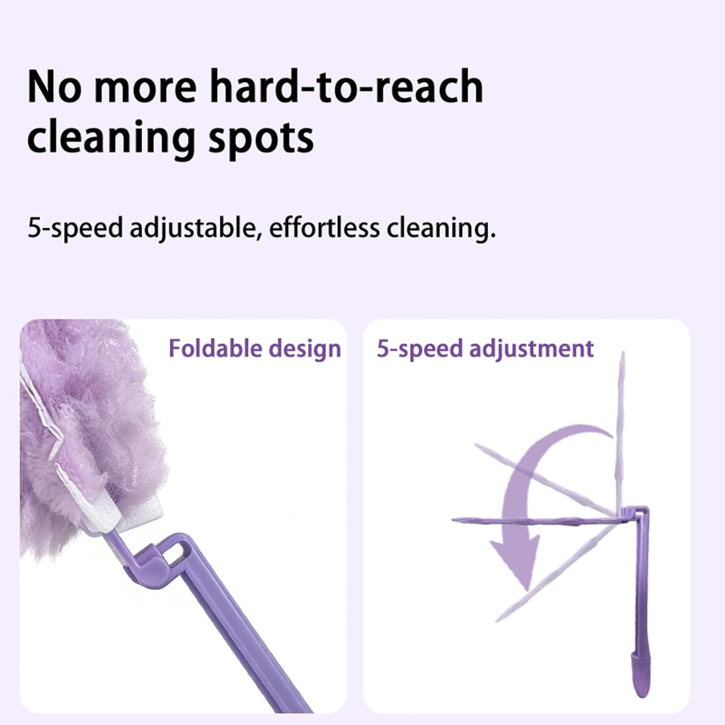 30 Disposable 360° Multi-Surface Duster Refills, Rugged Compatible with Swiffer Duster Refills (30 Duster Refills + 1 Short Handle + 1 Extendable Handle)
