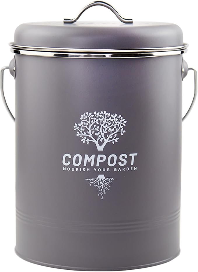 Kitchen Countertop Compost Bin, Odor Resistant Indoor Compost Bin by Holismo