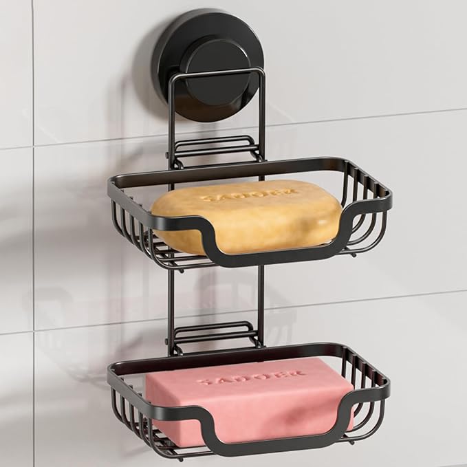 LEVERLOC 2 Tier Soap Holder, Soap Bar Dish by LEVERLOC