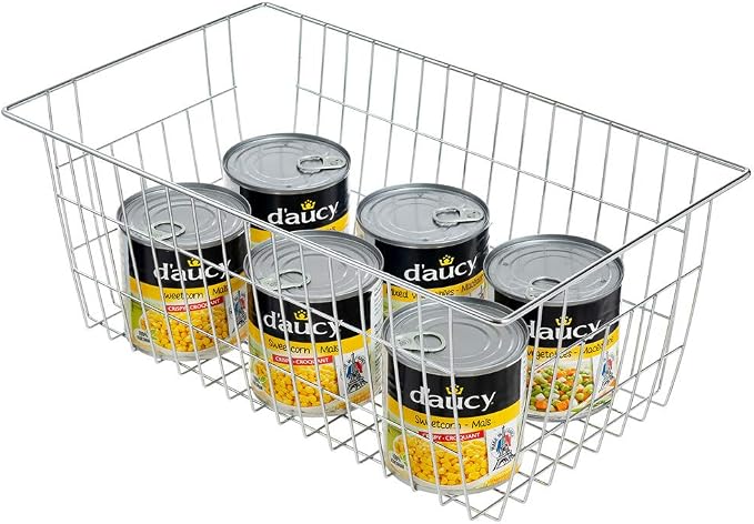 SANNO Freezer Baskets Wire Storage Baskets Closet Organization Baskets Bin - Image 3