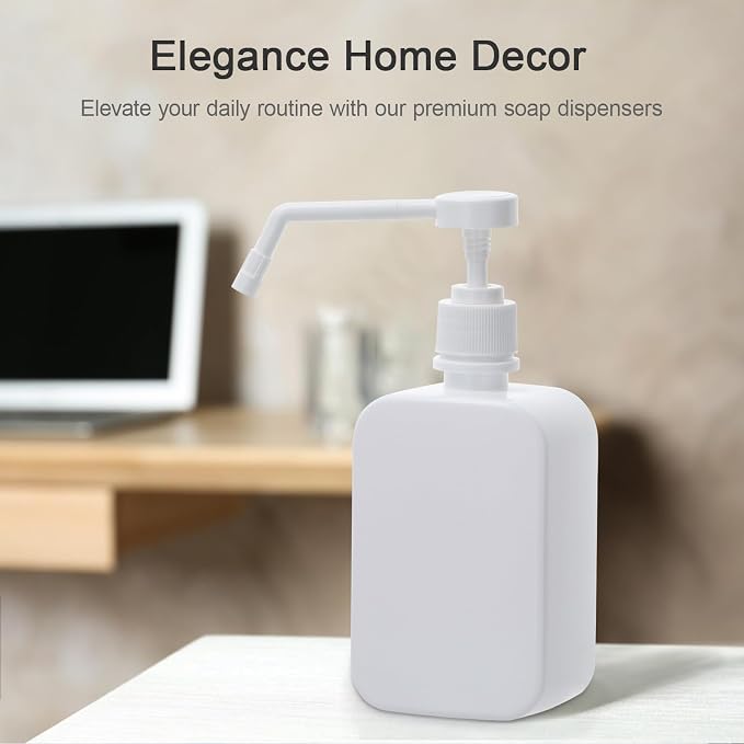 Pump Bottles Dispenser 16.9oz/500ml, 2 Pack Empty Plastic Lotion Shampoo Bottles - Image 4