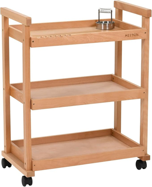 MEEDEN Art Cart Storage Organizer, 3-Tier Rolling Utility Studio Taboret by MEEDEN