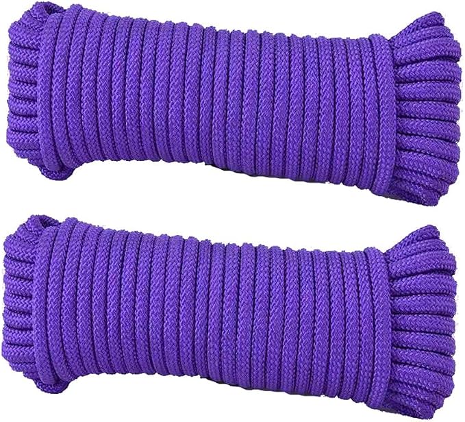 2 Pcs Diamond Braided Rope Clothes Hanging String Indoor Utility Clotheslines by Unknown