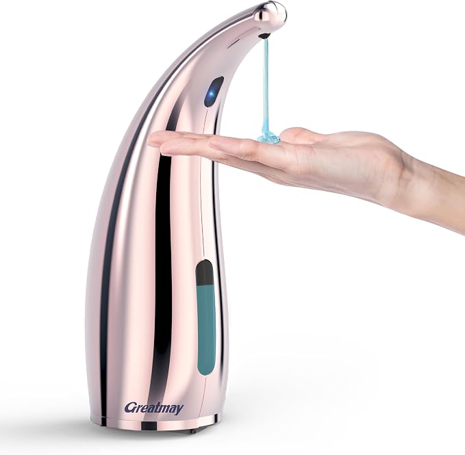 Adjustable Automatic Soap Dispenser Touchless, 4 Adjustable Levels Touchless by Greatmay