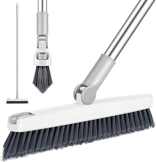 AIR U+ Grout Brush with Long Handle 180° Swivel Scrub Brush with Tweezers to by AIRU