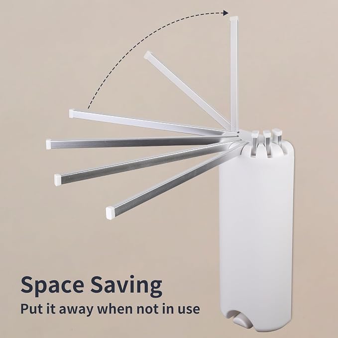 Wall Mounted Clothes Drying Rack Tripod, Foldable Drying Rack, Wall Mounted - Image 4