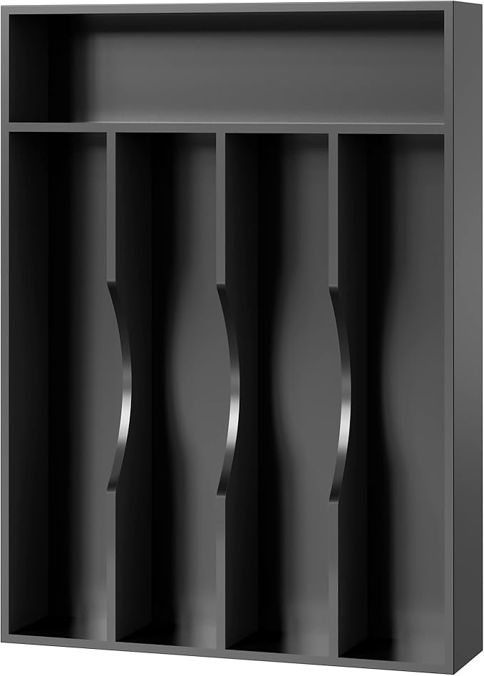 Bellsal Black Utensil Organizer 10 Inch Silverware Tray by Bellsal