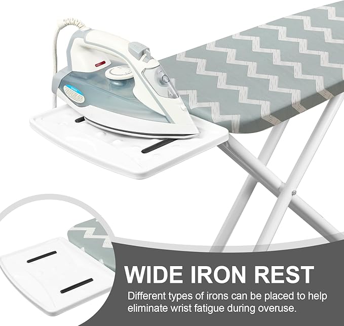 Ironing Board, Foldable Ironing Board Adjustable Height Compact Iron Board - Image 3