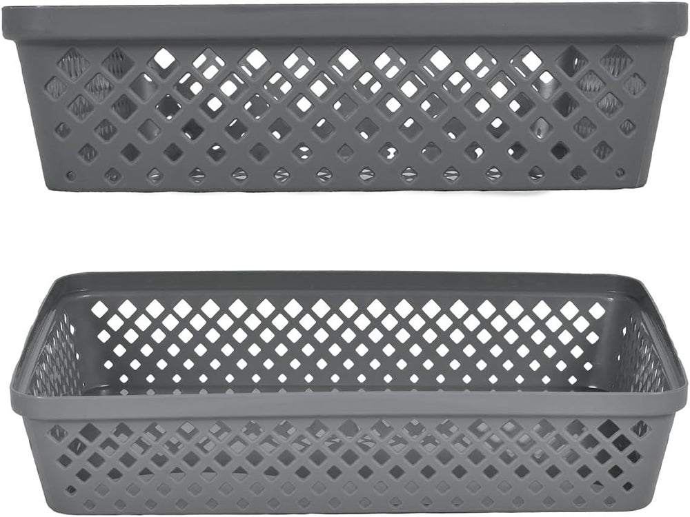 Glad Plastic Storage Basket Set - Multipurpose Drawer Trays, Kitchen Pantry C...